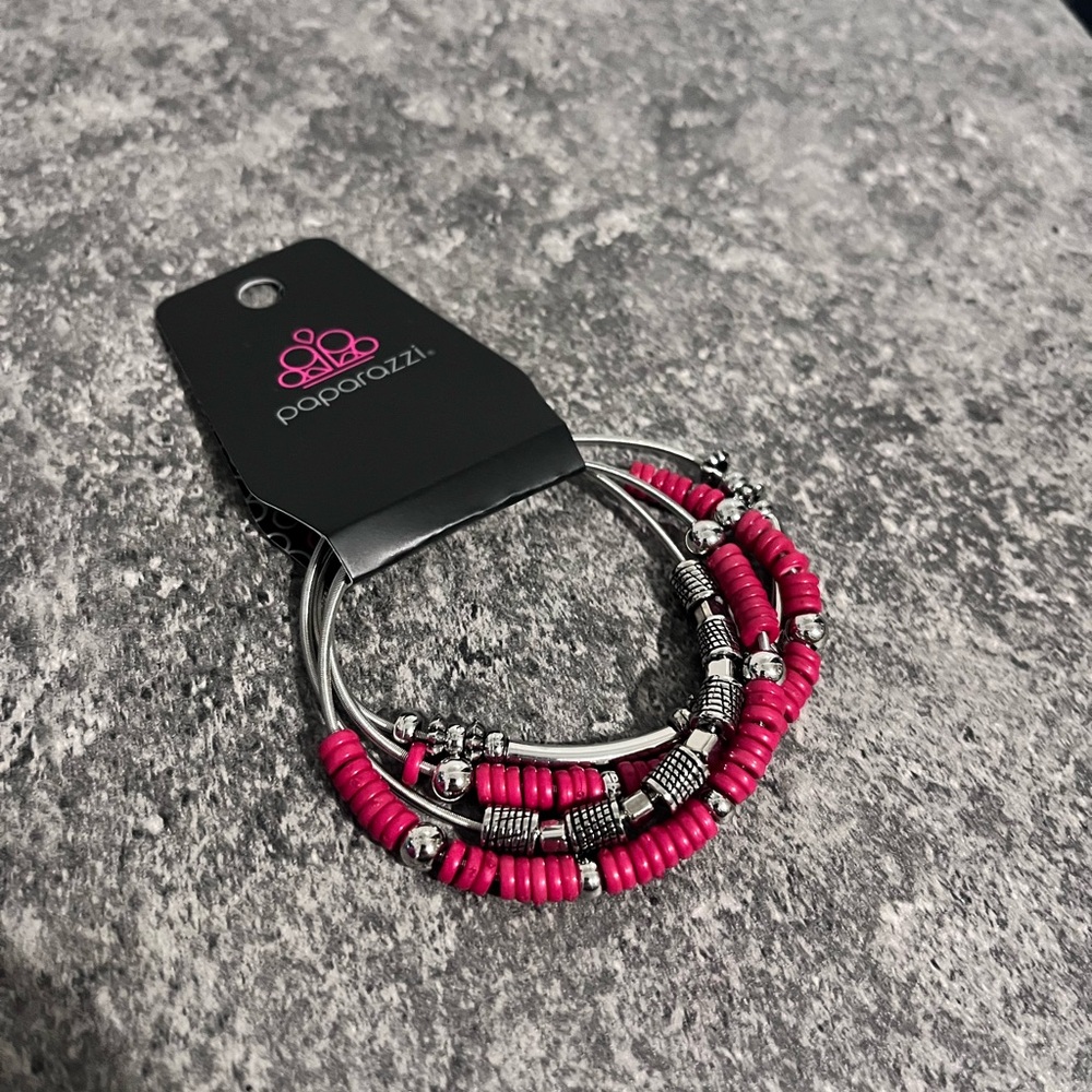 Paparazzi Pink Beaded Bracelet Set